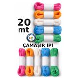 nistabolje Naylon Çamaşır İpi 20 Mt Çok Amaçlı İp Çamaşır Kurutma İpi