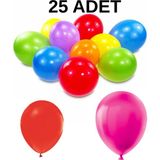 Nistabolje Renkli Balon 25 Li Karisik Renk Parti Dogum Gunu Kutlama Ozel Gunler