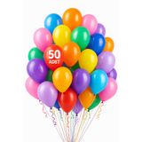 Nistabolje Renkli Balon 50'li Karışık Renk Parti Doğum Günü Kutlama Özel Günler