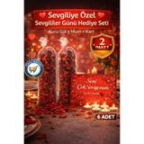 nistabolje Romantik Set 2 Paket Kuru Gül+6 Adet Mum+1 Adet Seni Seviyorum Kartı Sevgililer Günü Evlilik Kutlama