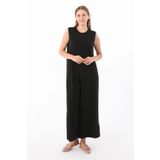 NİSUM MODA BİSİKLET YAKA KOLSUZ ASTAR ELBİSE