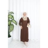 NİSUM MODA Çizgili Fermuarlı İki İp Elbise