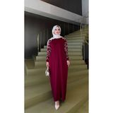 NİSUM MODA Leopar Desenli Merserize Elbise