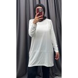 Nisum Moda Sandy Makas Tunik - Beyaz - 2