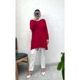 Nisum Moda Sandy Makas Tunik - Kırmızı - 1