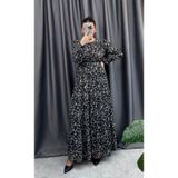NİSUM MODA Şifon Desenli Elbise