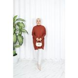 Nisum Moda Triko Panço Tunik - Kiremit - Standart