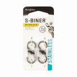 Nite Ize S-Biner Microlock Çelik Karabina 2Li Paket Gri