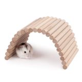 Niteangel Hamster Tırmanma Merdiveni Ahşap Süspansiyon Köprüsü Kobay Fareler Kirpi Gerbils Fare Şeker Kaydırıcı ve Diğer Küçük Hayvanlar için (Küçük)