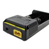 Nitecore NEW i2 Akü Şarj Cihazı, Akülü Piller için İki Yuvalı Şarj Cihazı, Ev ve Araba için Şarj İstasyonu, Siyah