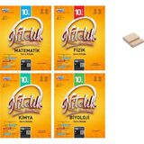 Nitelik Yayınları 10. Sınıf Beceri Temelli Matematik Fizik Kimya ve Biyoloji Soru Bankası 4lü Set + Telefon Tutucu