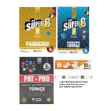 Nitelik Yayınları Süper 8. Sınıf Yeni Nesil Paragraf ve Türkçe B Başarı Orta ve İleri Seviye Soru Kitabı ve Pat-Pro Tükçe Soru Bankası+1 Adet Rich Marker Kalem