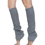 Nitesheys Lambswool Yün Diba Kışlık Kadın Dizlik Kalın Tozluk Ayaksız Yoga Çorabı - Tek Beden - Gri