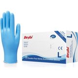 nitril muayene eldiveni pudrasız large mavi (100 lü paket) - Yok