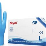 Nitril Muayene Eldiveni Pudrasız Large Mavi (100 Lü Paket)