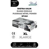 Nitril Siyah Power Muayene Eldiveni Xl - 1 Paket 50 Li