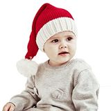 NIUEFH Noel Baba Örgü Şapka Çocuk Yeni Yürümeye Başlayan Bebek Bere Kış Şapkası Yumuşak Sıcak Uzun Kuyruklu Kroşe Örgü Kafatası Şapka Noel Şapkası Kırmızı, R, L