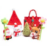 Niuhoulu 6 adet noel peluş seti noel süsleri kardan adam geyik Noel ağacı doldurulmuş hayvanlar noel partisi için hediye iyilik moda çanta