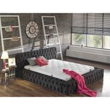 Niva Baza Çift Kişilik Baza Başlık Set Havuzlu Sandıksız Black Pearl Renk Siyah - 140 x 200 cm