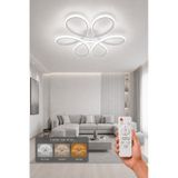 Niva Led Plafonyer Avize 3 Renk Kumandalı Beyaz