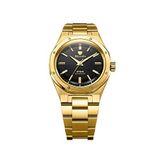 Nivada Grenchen F77 Gold Mark 2 68028a77 Altın Rengi Çelik Erkek Kol Saati - Siyah
