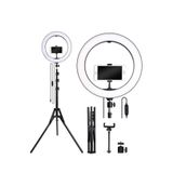 Nivagatore Ring Light Youtuber Tiktok Çekim Tripod Işıklı Telefon Tutucu Makyaj Işığı 10 Inç +2.1 Mt Tripod