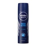 Nivea 150 ml Fresh Active Hızlı Kuruma Uzun Süren Ferahlık Pudrasız Erkek Sprey Deodorant