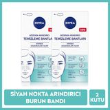Nivea 2 Kutu Siyah Nokta ve T-Bölgesi Temizleyici Burun Bandı, Gözenekleri Açan Limon Özlü