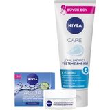 Nivea 225 ml Canlandırıcı Yüz Temizleme Jeli + Aqua Sensation 50 ml Yüz Bakım Kremi