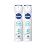 Nivea 2x150 ml Fresh Comfort Kadın Deodorant