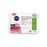 NIVEA 3'ü1 Arada Nazik Makyaj Temizleme Mendilleri (25 adet),Kuru Ciltler,Yüz ve Göz için,Suya Dayanıklı Maskara ve Makyaj Temizleme