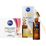 Nivea 45 Yaşa Özel Kırışıklık Karşıtı Yüz Bakım Kremi 50ML Nıvea Q10 Çift Etkili Cilt Serumu 30 ml