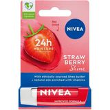 Nivea 4,8 gr Çilek Aromalı Dudak Stick Mineral Yağ İçermeyen 24 Saat Nemlendirici
