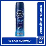 Nivea 5 Adet Men Erkek Sprey Deodorant Fresh Active 150 Ml