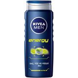 Nivea 500 ml Men Energy Vücut Yüz Saç Duş Jeli