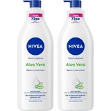 NIVEA Aloe Vera Vücut Losyonu 400m, Normal/Kuru Ciltler için, 48 Saat Nemlendirme, Avantajlı Paket,x2 Adet