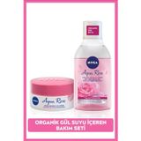 NIVEA Aqua Rose Gül Suyu Çift Fazlı Micellar Makyaj Temizleme Suyu 400ml ve Nemlendirici Jel Krem 50ml