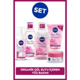 NIVEA Aqua Rose Gül Suyu İçerikli Çeyiz Seti, Makyaj Temizleme Suyu ve Jeli, Yüz Yıkama Köpüğü, Tonik,Krem