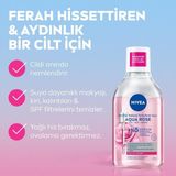 Nıvea Aqua Rose Gül Suyu ve Serum Içeren Çift Fazlı Micellar Makyaj Temizleme Suyu 400ML,YÜZ Göz Dudak, Spf Filtrelerini Temizler - Standart