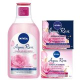 Nıvea Aqua Rose Günlük Micellar Makyaj Temizleme Suyu 400Ml, Kırışıklık Karşıtı Gündüz Ve Gece Bakım Kremi 50Ml, Organik Gül Suyu, Kals