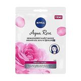 Nıvea Aqua Rose Hyaluron ve Organik Gül Suyu Içeren Nemlendirici Kağıt Maske, 1 Adet, Tüm Cilt Tipleri Için, Yoğun Nemlendirme, Işıltılı Cilt - standart