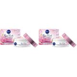 NIVEA Aqua Rose Kırışıklık Karşıtı Gündüz Yüz Bakım Kremi 50ml, Kalsiyum, İnce Çizgi Görünümü, Sıkı Cilt (2 paketi)