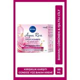 NIVEA Aqua Rose Kırışıklık Karşıtı Gündüz Yüz Bakım Kremi 50ml, Kalsiyum, İnce Çizgi Görünümü, Sıkı Cilt
