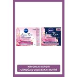 NIVEA Aqua Rose Kırışıklık Karşıtı Gündüz Yüz Bakım Kremi 50ml ve Sıkılaştırıcı Gece Bakım Kremi 50ml