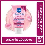 Nivea Aqua Rose Organik Gül Suyu Içeren Makyaj Temizleme Jeli 150ml, Suya Dayanıklı Makyajı Çıkarır, Tüm Cilt Tipleri