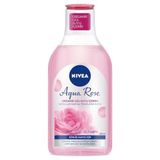NIVEA Aqua Rose Organik Gül Suyu İçeren Micellar Makyaj Temizleme Suyu 400 ml,Nemlendirici, Günlük Makyaj, Yüz, Göz ve Dudak