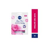 Nıvea Aqua Rose Organik Gül Suyu Içerikli Nemlendirici Kağıt Maske, Yoğun Nemlendirici, Hyaluron, 1 Adet