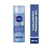 Nıvea Aqua Sensation Canlandırıcı Yüz Temizleme Jeli (200 Ml), Salatalık Özü İçeren Formül İle Etkili Yüz Temizleme, Canlanmış Cilt Ton