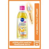 Nivea Aydınlatıcı Micellar Makyaj Temizleme Suyu 200ML, Serum Etkili, C Vitamini,parlak Cilt