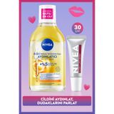 Nivea Aydınlatıcı Micellar Makyaj Temizleme Suyu 400ML ve Glowy Lips Berry Renkli Nemlendirici Dudak Kremi